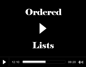 HTML Ordered Lists